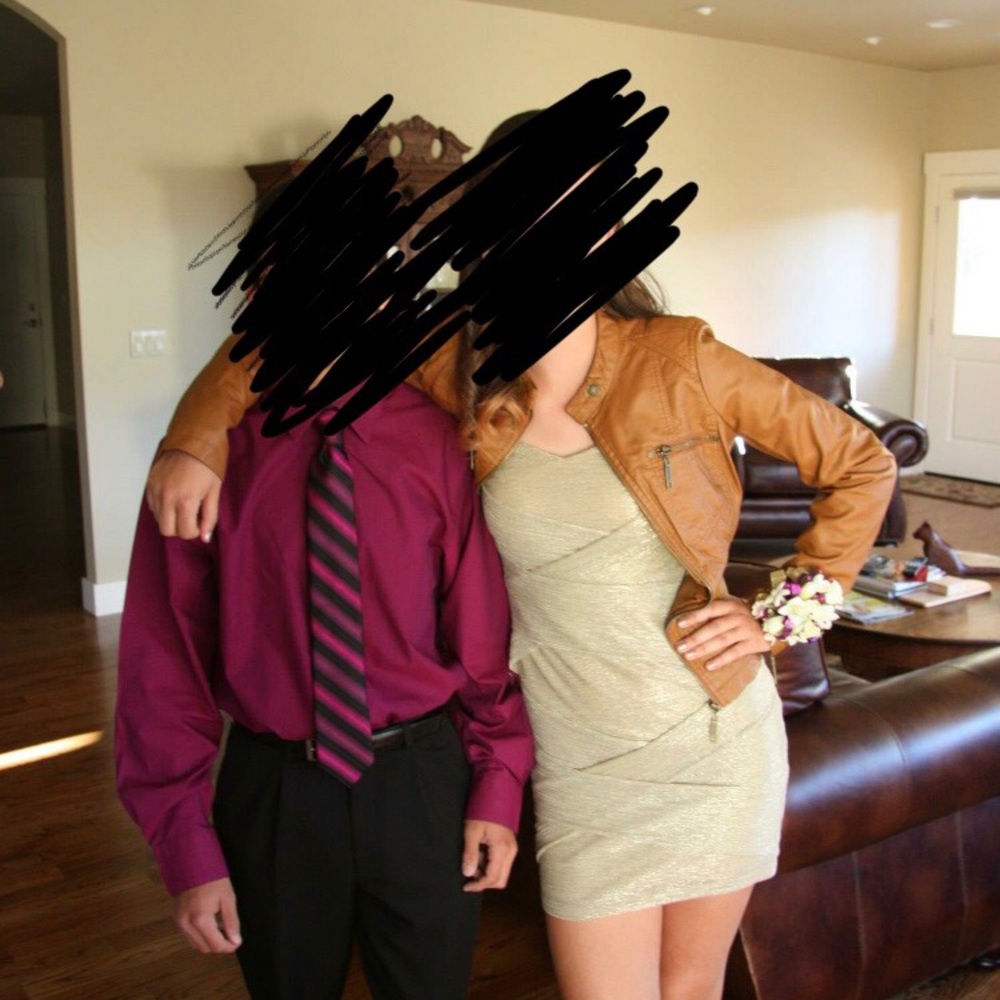 Gold prom/homecoming dress